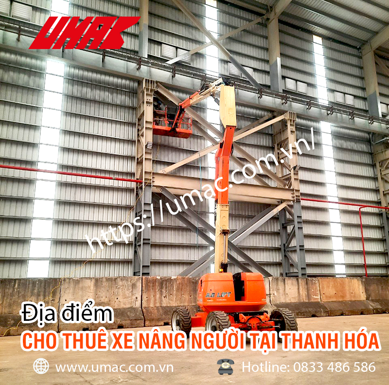 Địa điểm cho thuê xe nâng người tại Thanh Hóa tiết kiệm thời gian