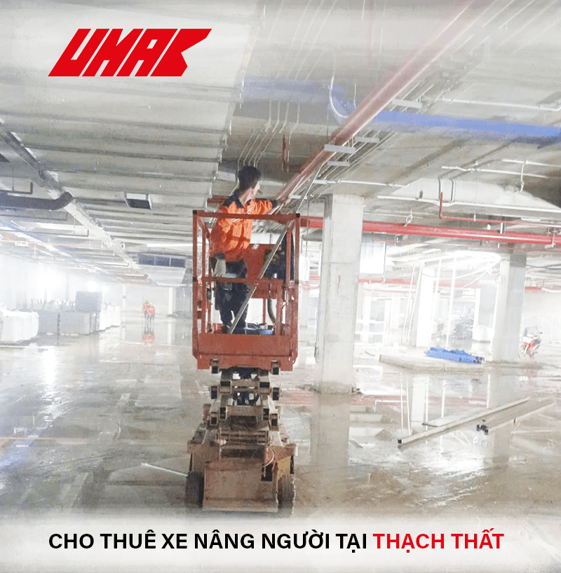 Dịch vụ cho thuê xe nâng người tại KCN Thạch Thất